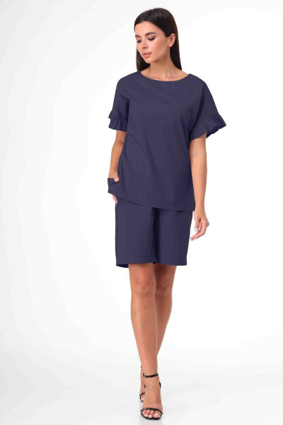 Блуза, шорты Talia fashion 360 темно-синий - фото 1
