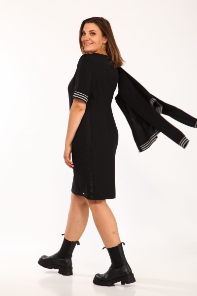 Жакет, платье Vilena 536 черный - фото 6