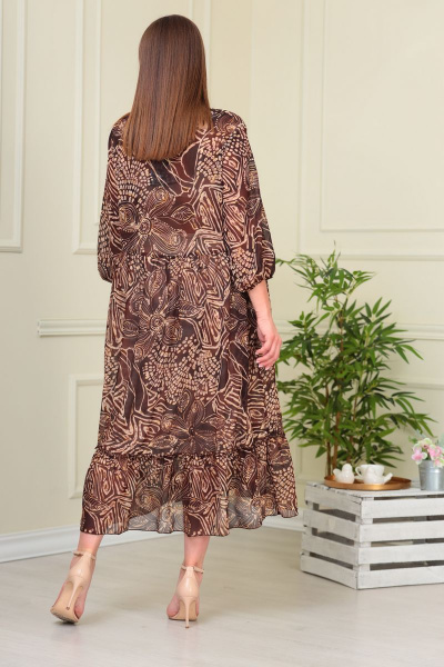 Платье ANASTASIA MAK 824 коричневый - фото 3