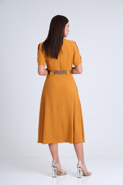 Платье Moda Versal П-2298 горчица - фото 6