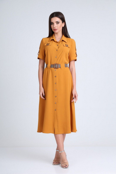 Платье Moda Versal П-2298 горчица - фото 1
