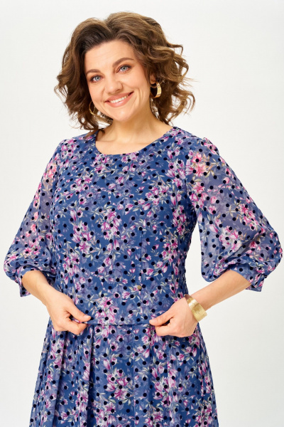 Платье Moda Versal П-2640 индиго - фото 5