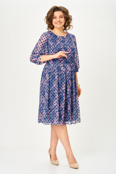 Платье Moda Versal П-2640 индиго - фото 1