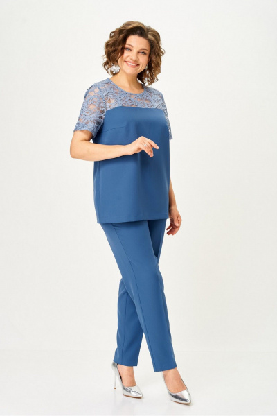 Блуза, брюки, жакет Svetlana-Style 2362 индиго - фото 6