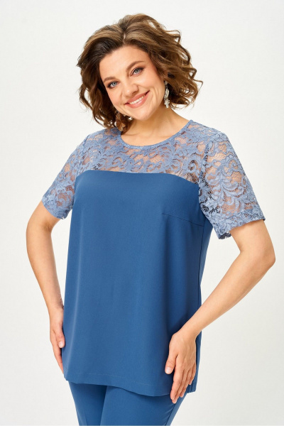 Блуза, брюки, жакет Svetlana-Style 2362 индиго - фото 5