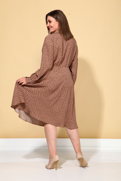 Платье ALEZA 1031 коричневый - фото 3