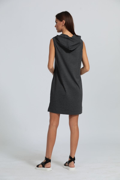 Платье Kivviwear 4028 темно-серый_меланж - фото 7