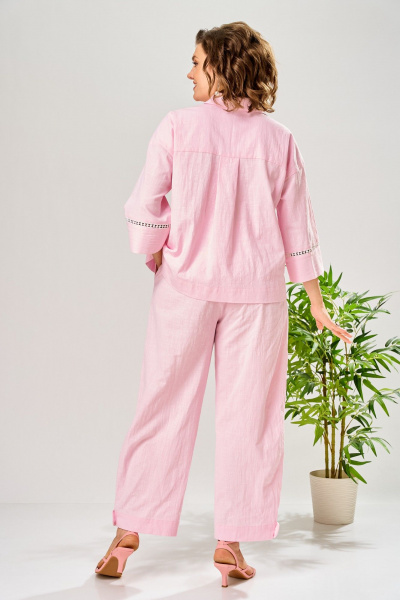 Брюки, рубашка AVA fashion М-201 розовый - фото 5