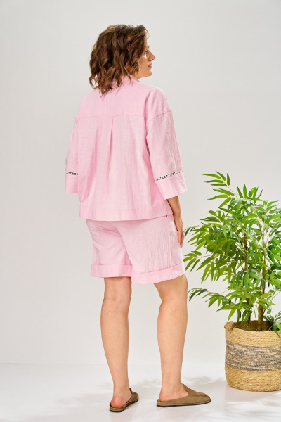 Рубашка, шорты AVA fashion М-202 розовый - фото 6