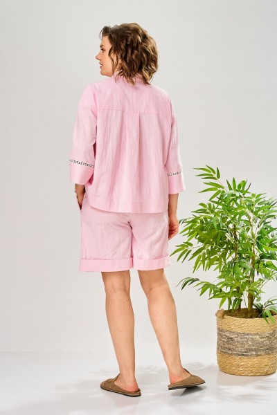 Рубашка, шорты AVA fashion М-202 розовый - фото 5