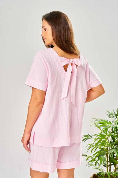 Туника, шорты AVA fashion М-206 розовый - фото 10