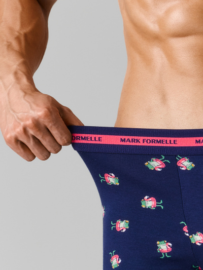 Трусы Mark Formelle 411228-2/25-5164П-5 черный_лягушки_на_т.синем_3_сл_на_гульфике - фото 3