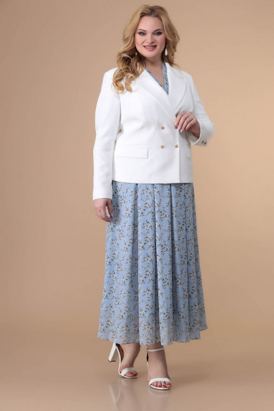 Жакет, платье Romanovich Style 3-2179 белый,голубые_тона - фото 1