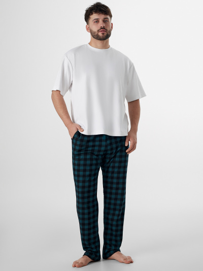 Брюки Mark Formelle 581136/25-5096ПП-0 черная_клетка_на_зеленом - фото 1