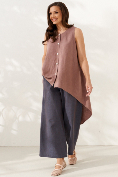 Блуза AltaModa 1120-1 какао - фото 5