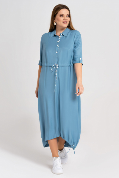 Платье Панда 27480z голубой - фото 1