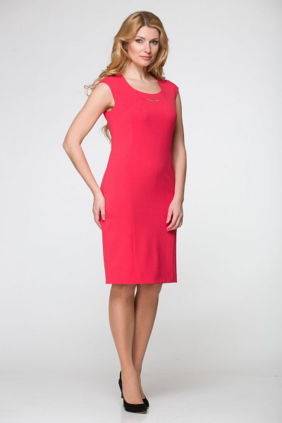 Платье LadyThreeStars 1542 красный - фото 1