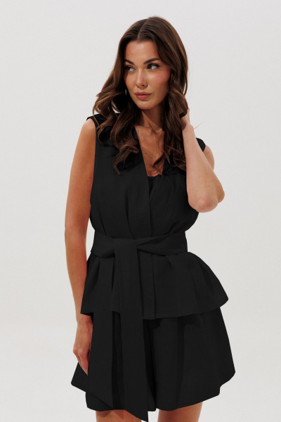 Жилет, топ, юбка V&N Fashion 1152 черный - фото 2