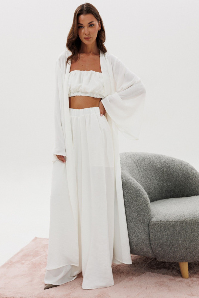 Брюки, кардиган, топ V&N Fashion 1157 белый - фото 1