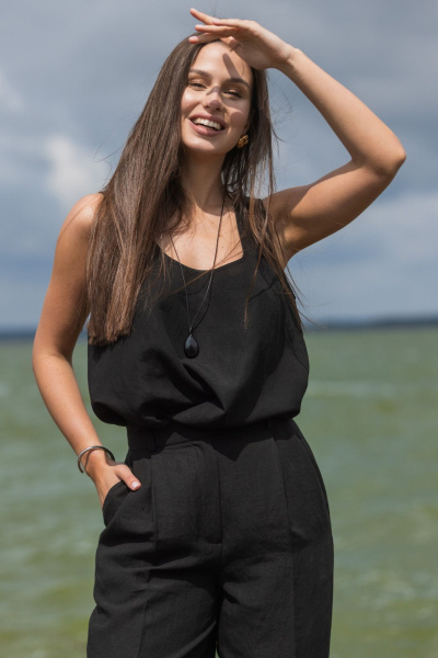 Топ EL VIENTO 0014-CM черный - фото 5