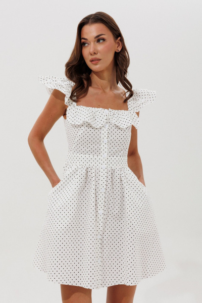 Платье V&N Fashion 1159 белый_в_горошек - фото 5