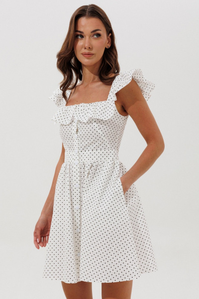 Платье V&N Fashion 1159 белый_в_горошек - фото 2