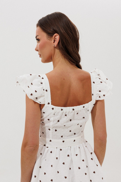 Платье V&N Fashion 1159 белое_в_сердечки - фото 6