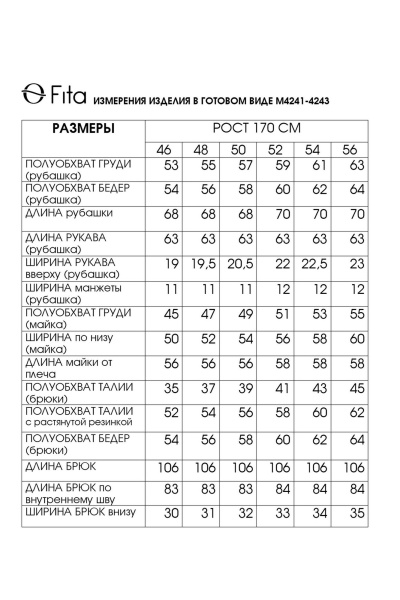 Брюки, джемпер, рубашка Fita 4243 мятное суфле+молочный - фото 9