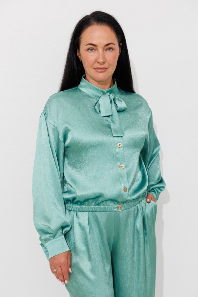 Блуза, брюки Ambera Style 2170 изумруд - фото 3