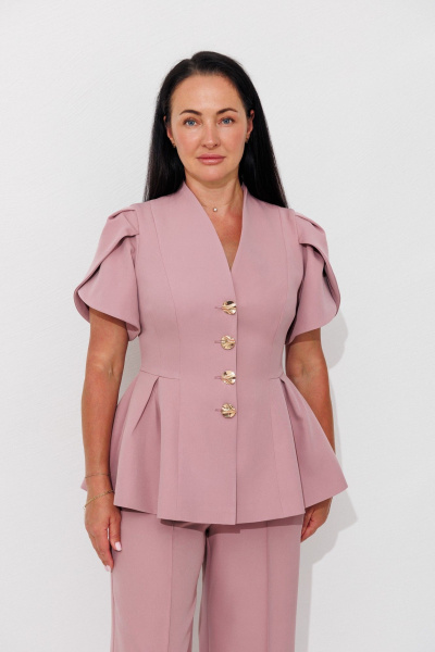 Брюки, жакет Ambera Style 2156-3 пыльная роза - фото 4