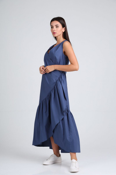 Платье Диомант 1703 синий - фото 4