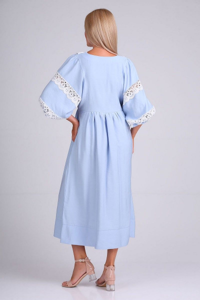 Платье FloVia 4095 голубой-белый - фото 5