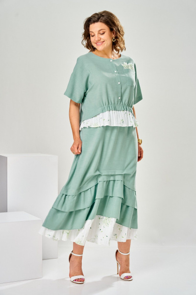 Блуза, юбка Romanovich Style 2-2948 мята - фото 12