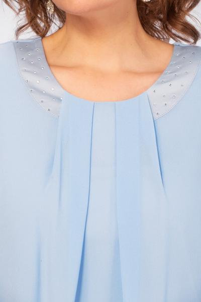 Блуза, юбка Mira Fashion 5687 голубой - фото 5