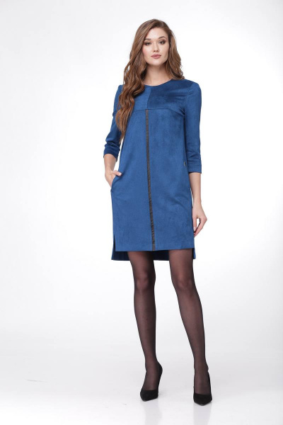 Платье Verita 1147 синий - фото 4