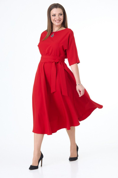 Платье T&N 7073 красный - фото 2