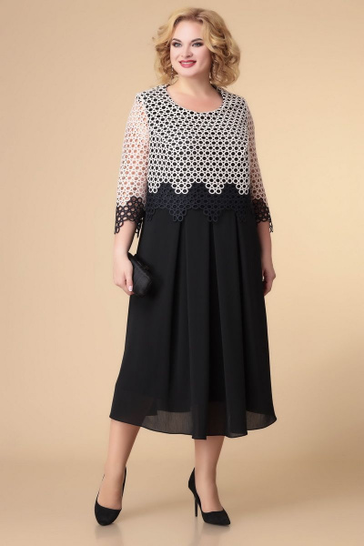 Платье Romanovich Style 1-2185 пудра\черный - фото 1