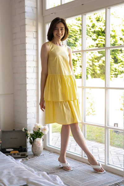 Платье Ivera 1023 желтый - фото 3