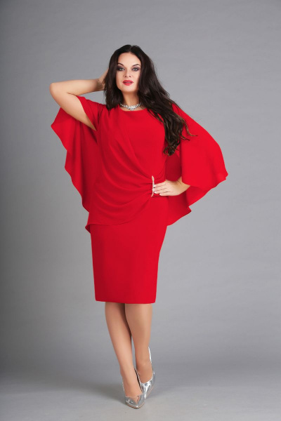 Платье ANASTASIA MAK 573 красный - фото 1