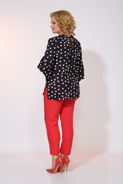Блуза, брюки Liliana 924В черный+красный - фото 4