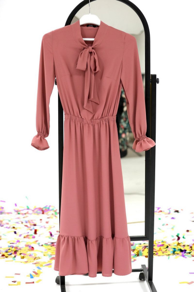 Платье PiRS 577 розовый - фото 4