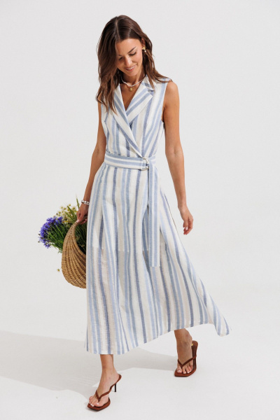 Платье Lyushe 4407 полоска - фото 5
