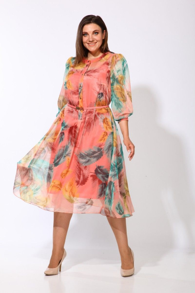 Платье Karina deLux М-9926 розовый_принт - фото 1