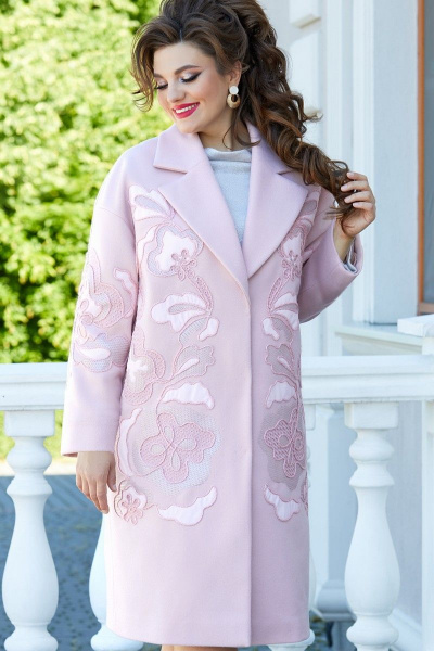 Пальто Vittoria Queen 14413 розовый - фото 2
