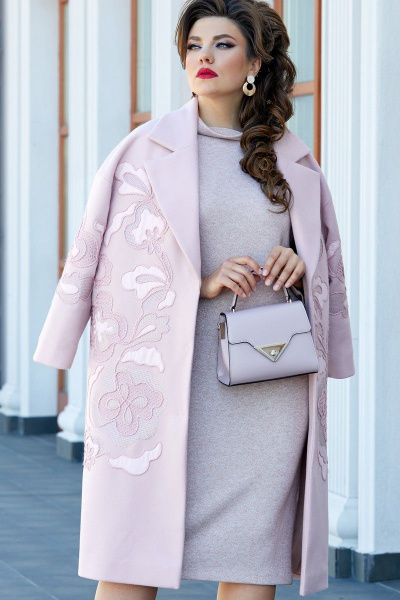 Пальто Vittoria Queen 14413 розовый - фото 4