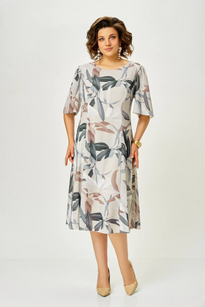 Платье Swallow 827.3 коричневые-листья - фото 6
