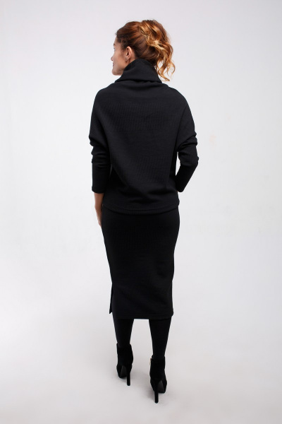 Джемпер, юбка Legend Style K-005 черный - фото 5