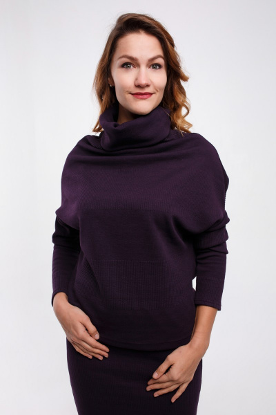 Джемпер, юбка Legend Style K-005 фиолетовый - фото 5