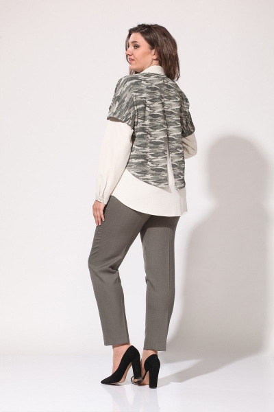 Блуза, брюки, джемпер Lady Style Classic 1303/1 хаки - фото 4