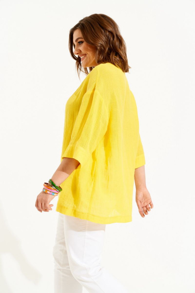 Блуза, брюки ELLETTO 5145 желтый-белый - фото 4